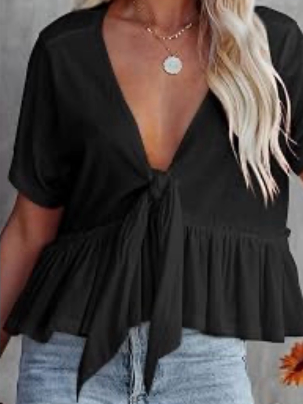 Men's Black Crew Neck T-Shirt